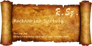 Rechtorisz Szilvia névjegykártya