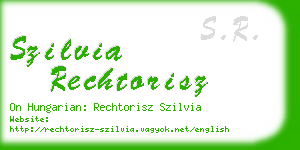 szilvia rechtorisz business card